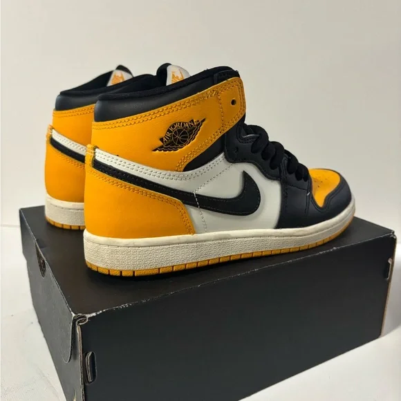 Black and Yellow High-Top Sneakers